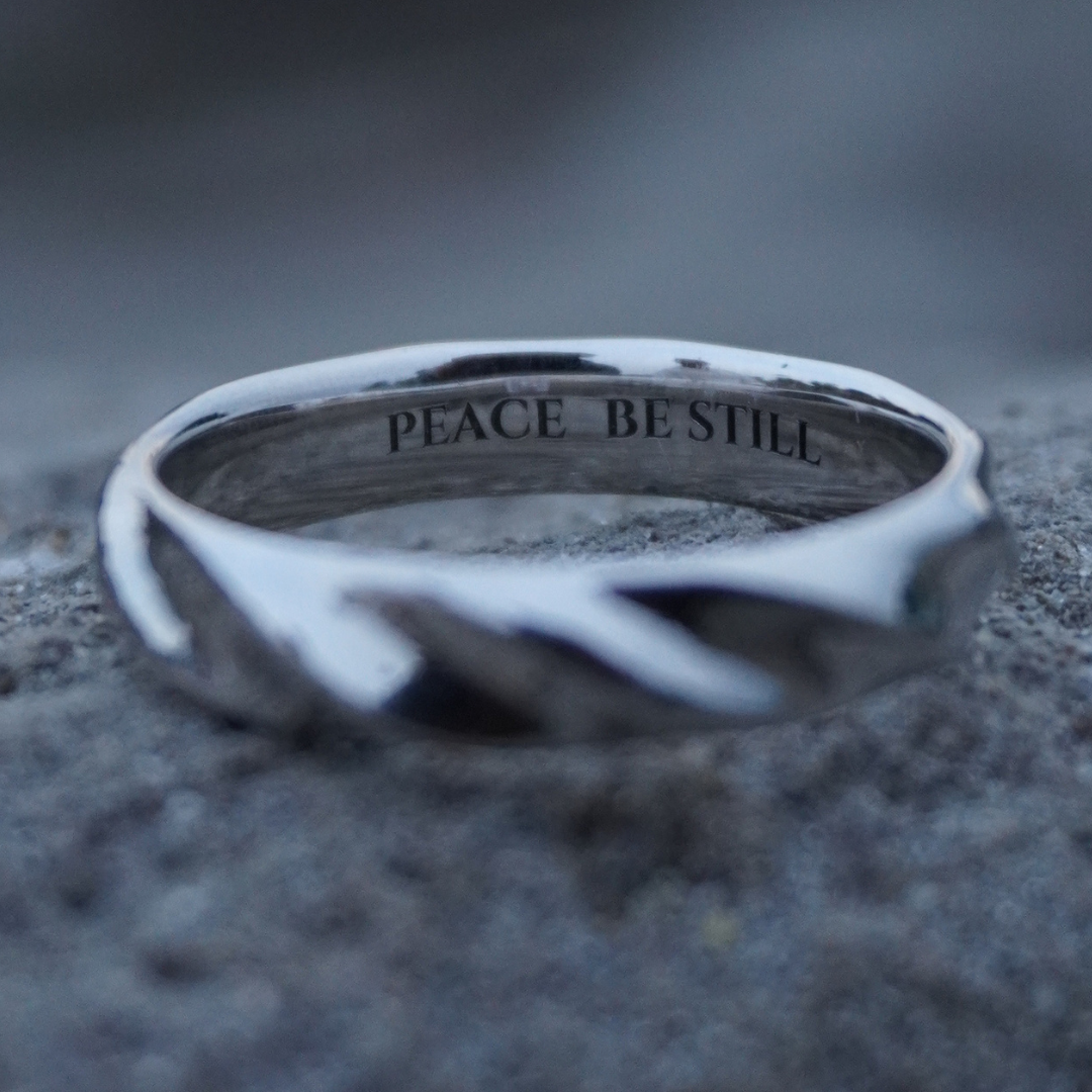 Peace, Be Still - 925 Silver Ring