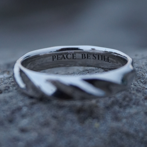Peace, Be Still - 925 Silver Ring
